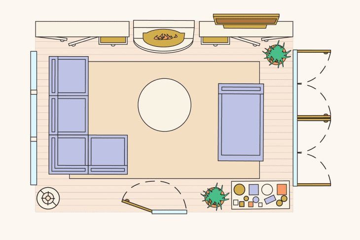 راهنمای چیدمان مبل در پذیرایی مستطیل