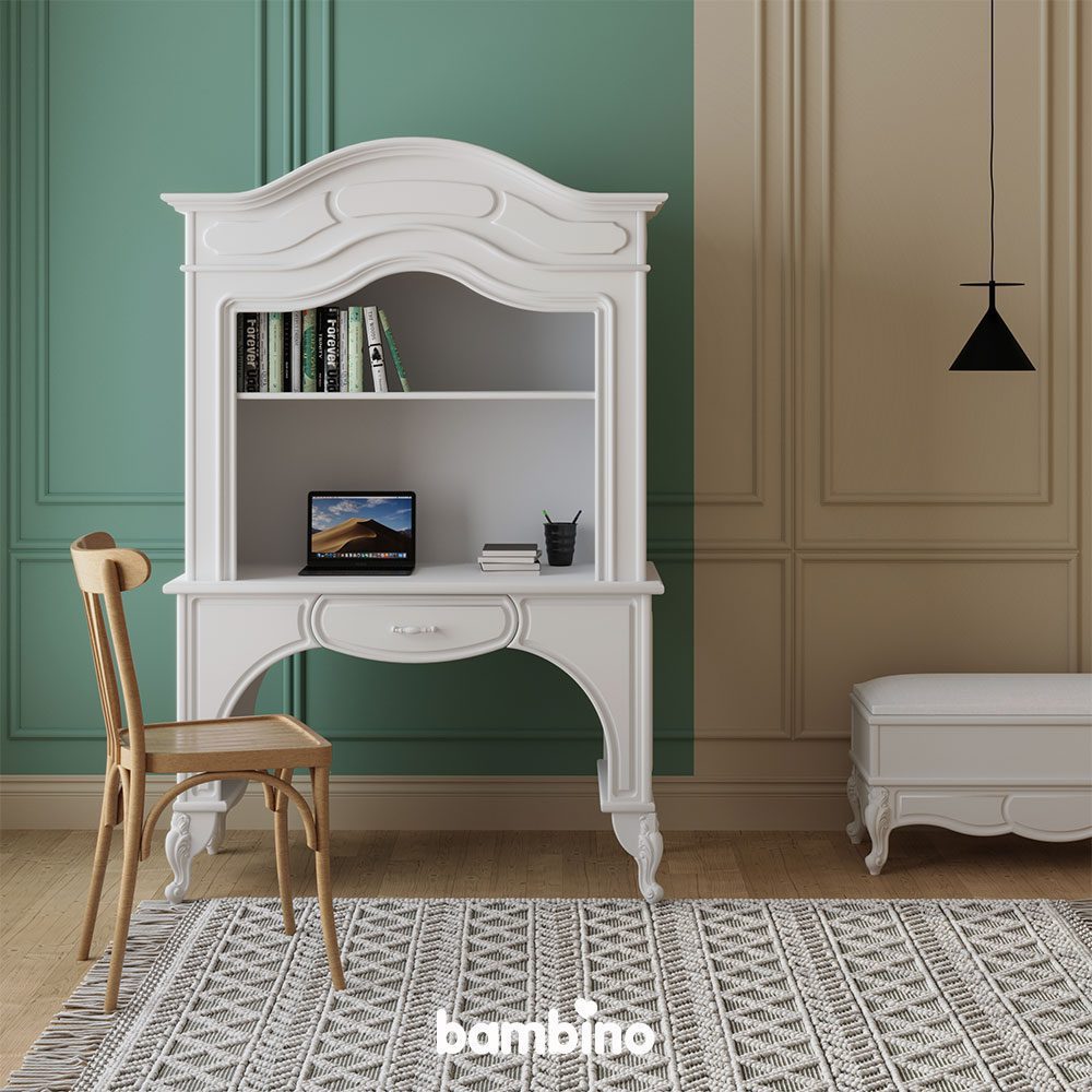 کتابخانه با میز تحریر رویال | سیسمونی کودک و نوجوان کتابخانه با میز تحریر رویال