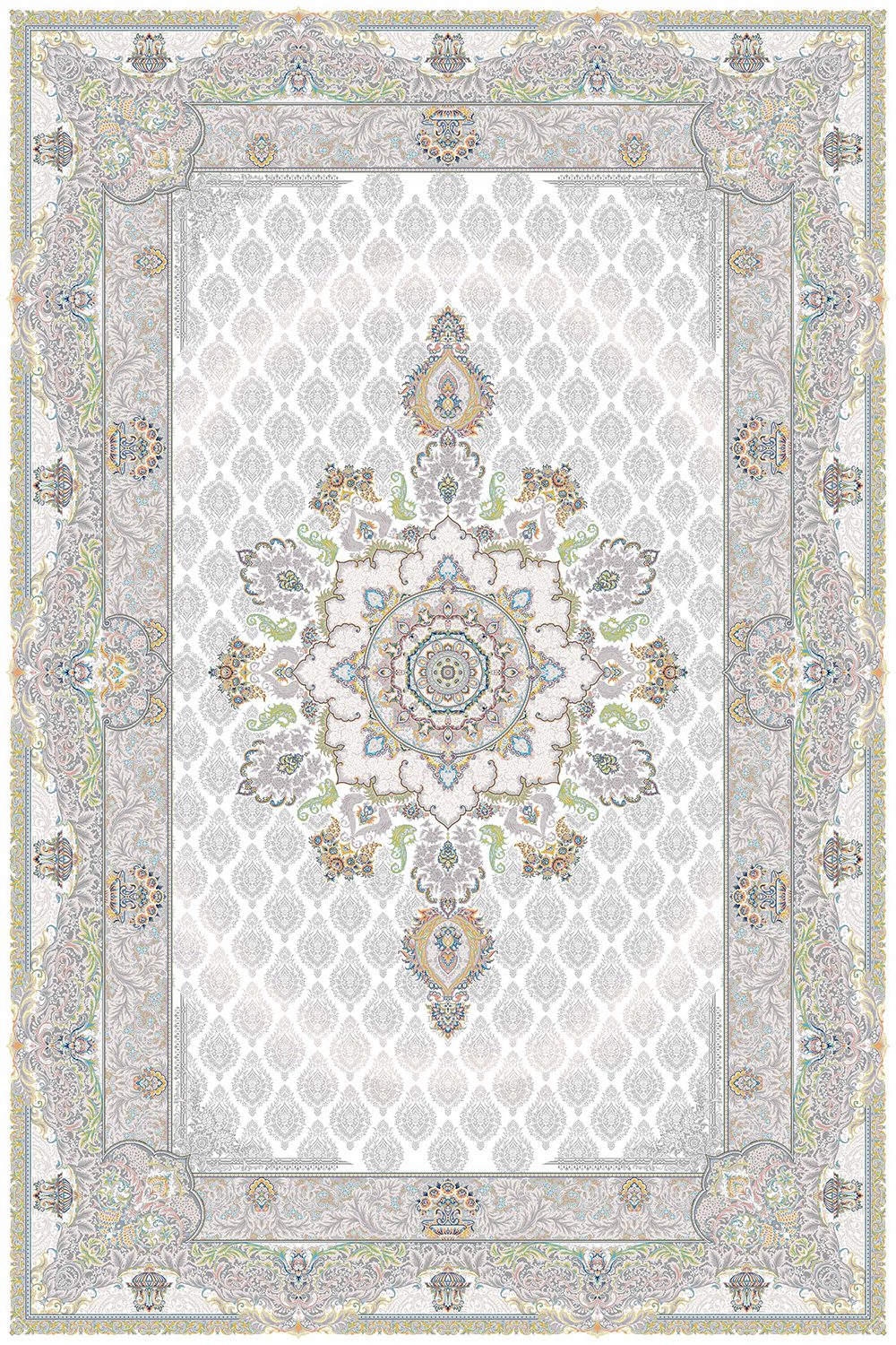 فرش ماشینی کد 3528 کلکسیون اشرافی کرم فرش ماشینی کد 3528