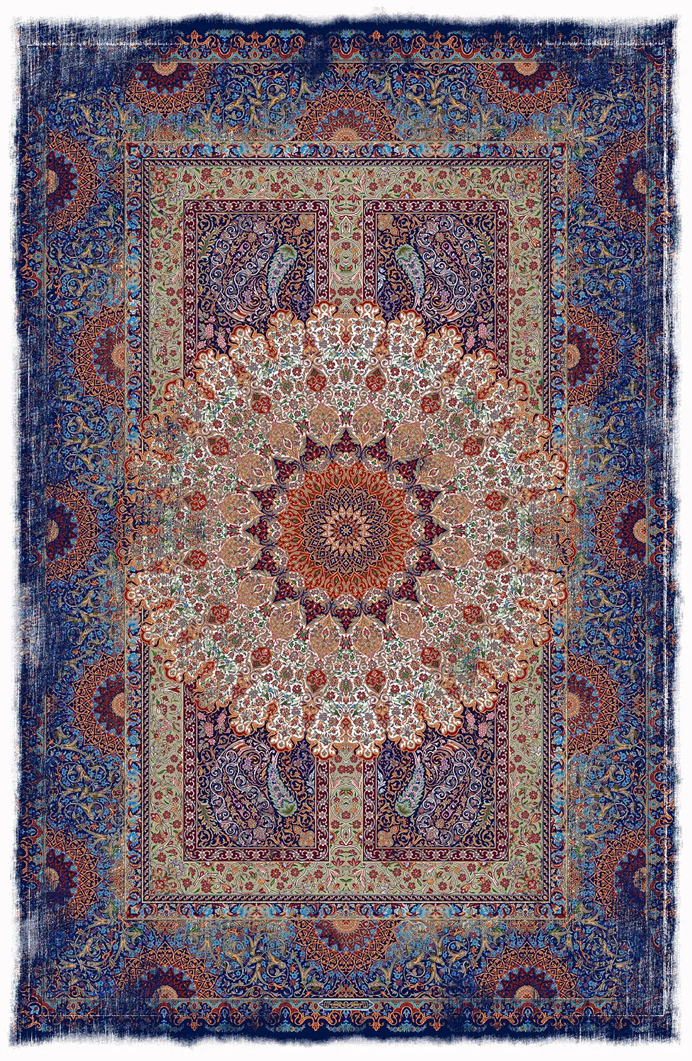 فرش ماشینی کد 5467 کلکسیون حریر 1500 شانه فرش ماشینی کد 5467