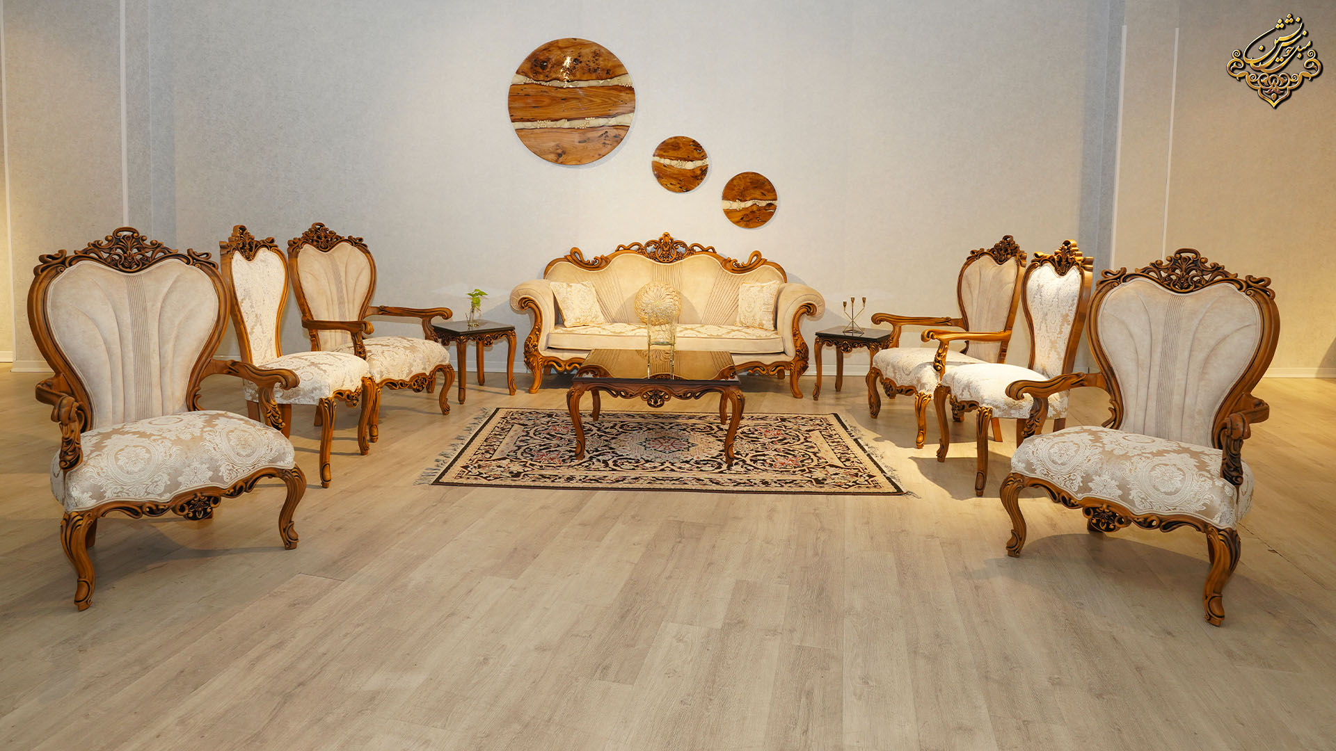 چیدمان مبل در پذیرایی مستطیل