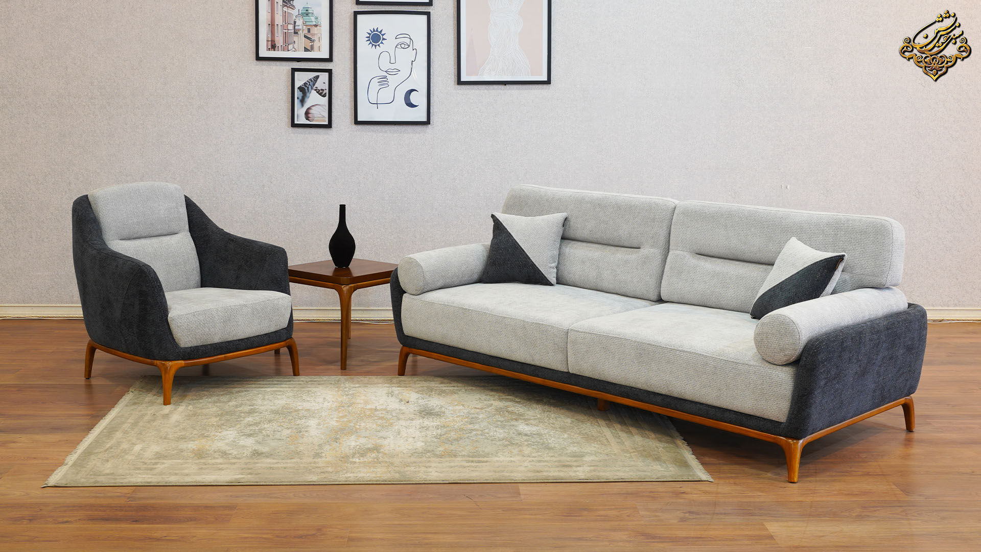 مبل طوسی تیره با چه رنگی ست میشه