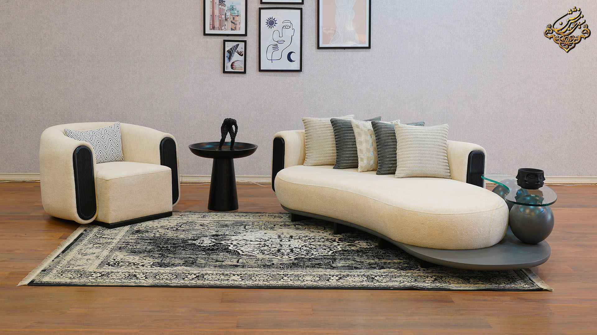 مبل راحتی با چوب راش