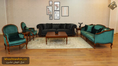 مبل راحتی با پارچه مخمل