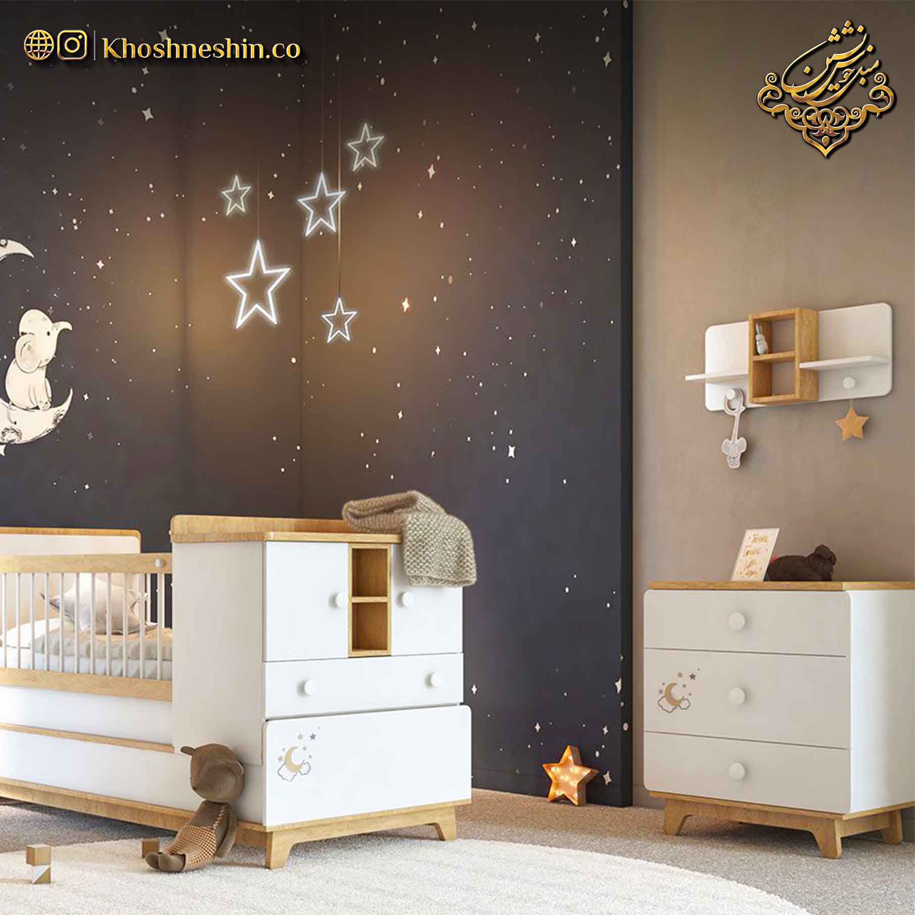 شلف چوبی اتاق کودک