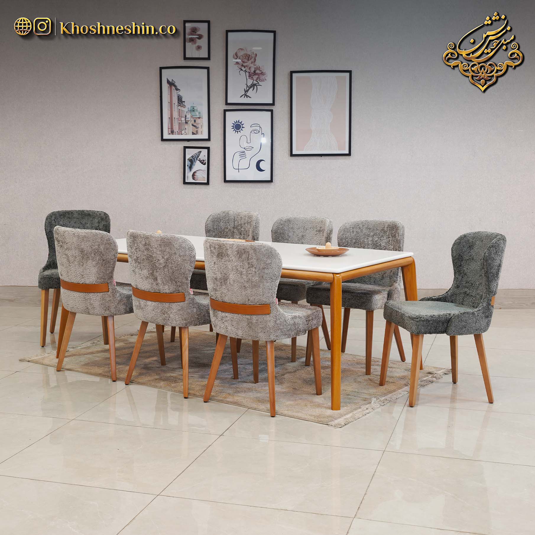 ناهارخوری 8 نفره مدل الیسا ناهارخوری 8 نفره مدل الیسا