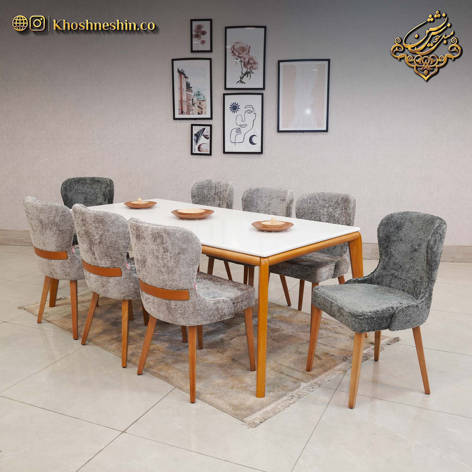 ناهارخوری 8 نفره مدل الیسا ناهارخوری 8 نفره مدل الیسا