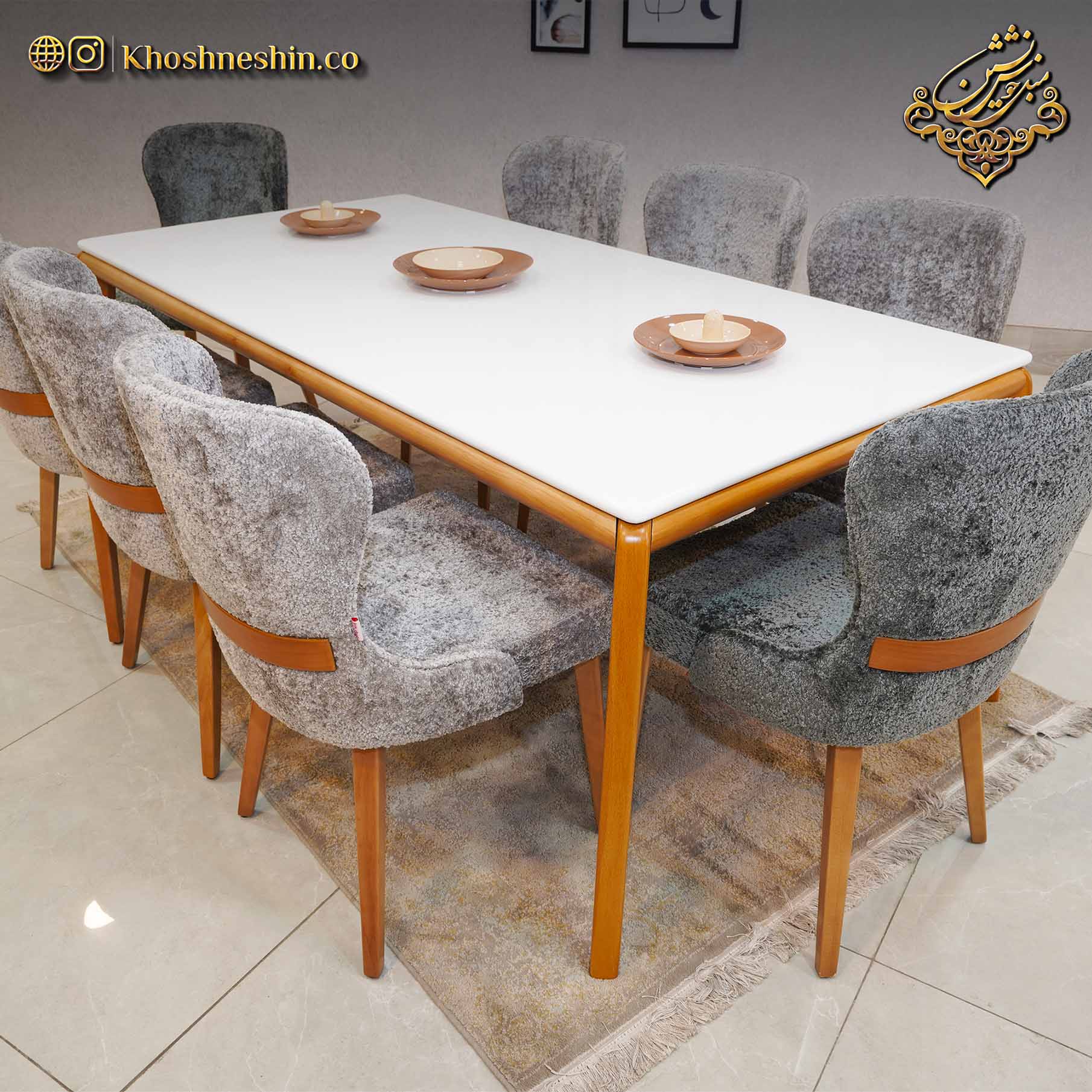 ناهارخوری 8 نفره مدل الیسا ناهارخوری 8 نفره مدل الیسا