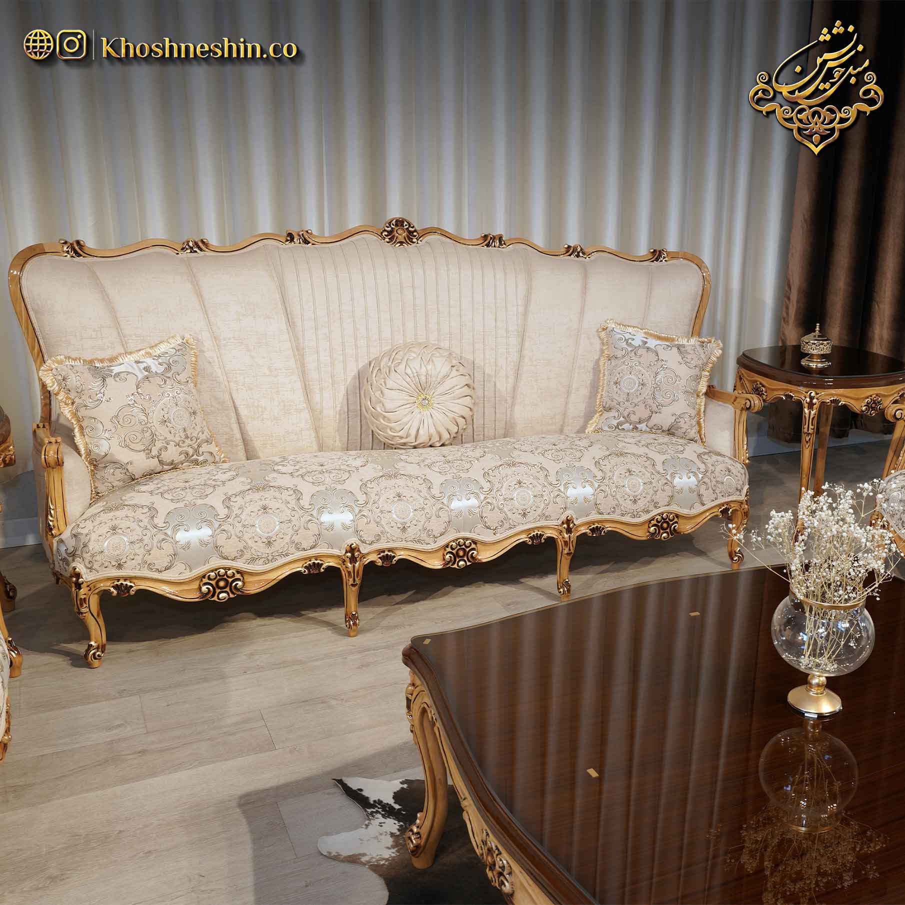 مبل کلاسیک مدل پایه کوتاه ایتالیایی مبل کلاسیک مدل پایه کوتاه ایتالیایی