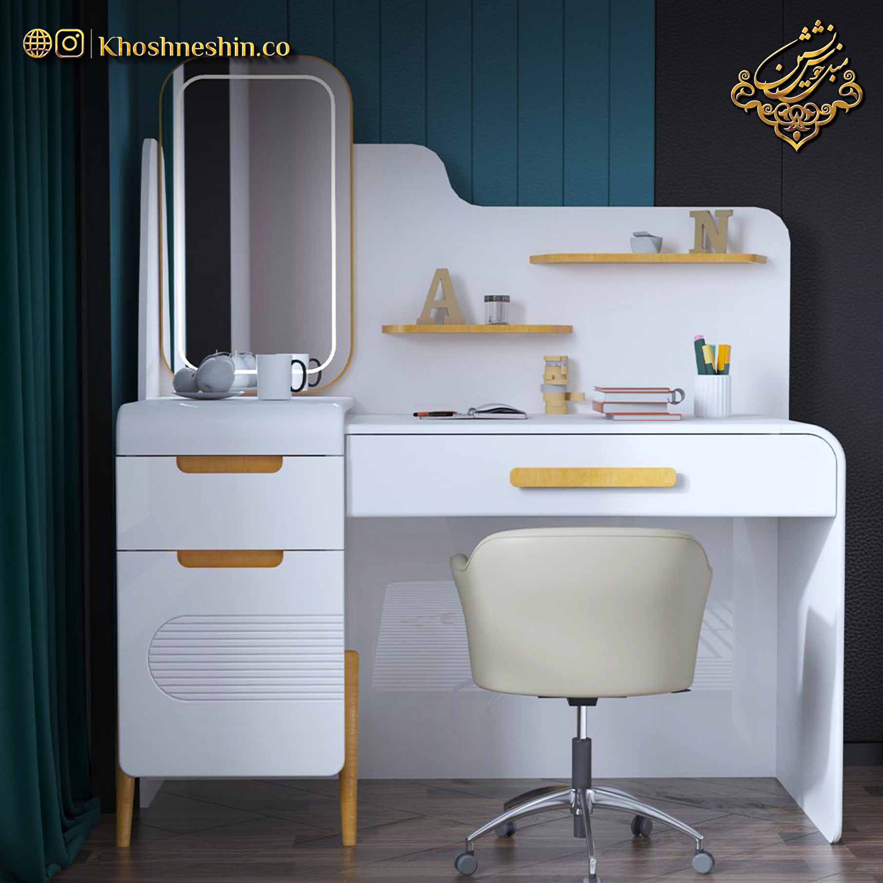 میز تحریر شرکتی سفید