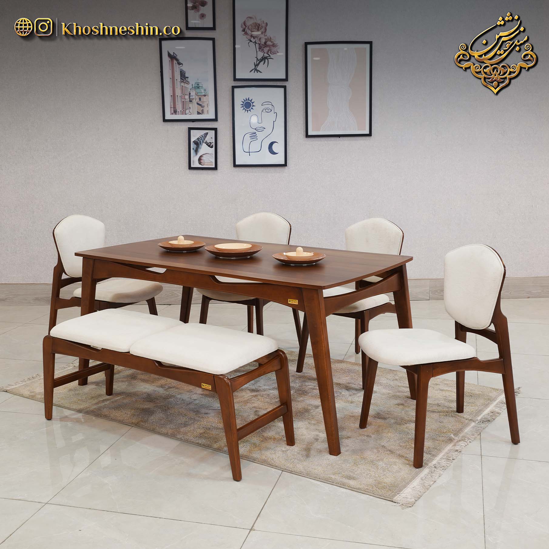 میز ناهار خوری چوبی جدید