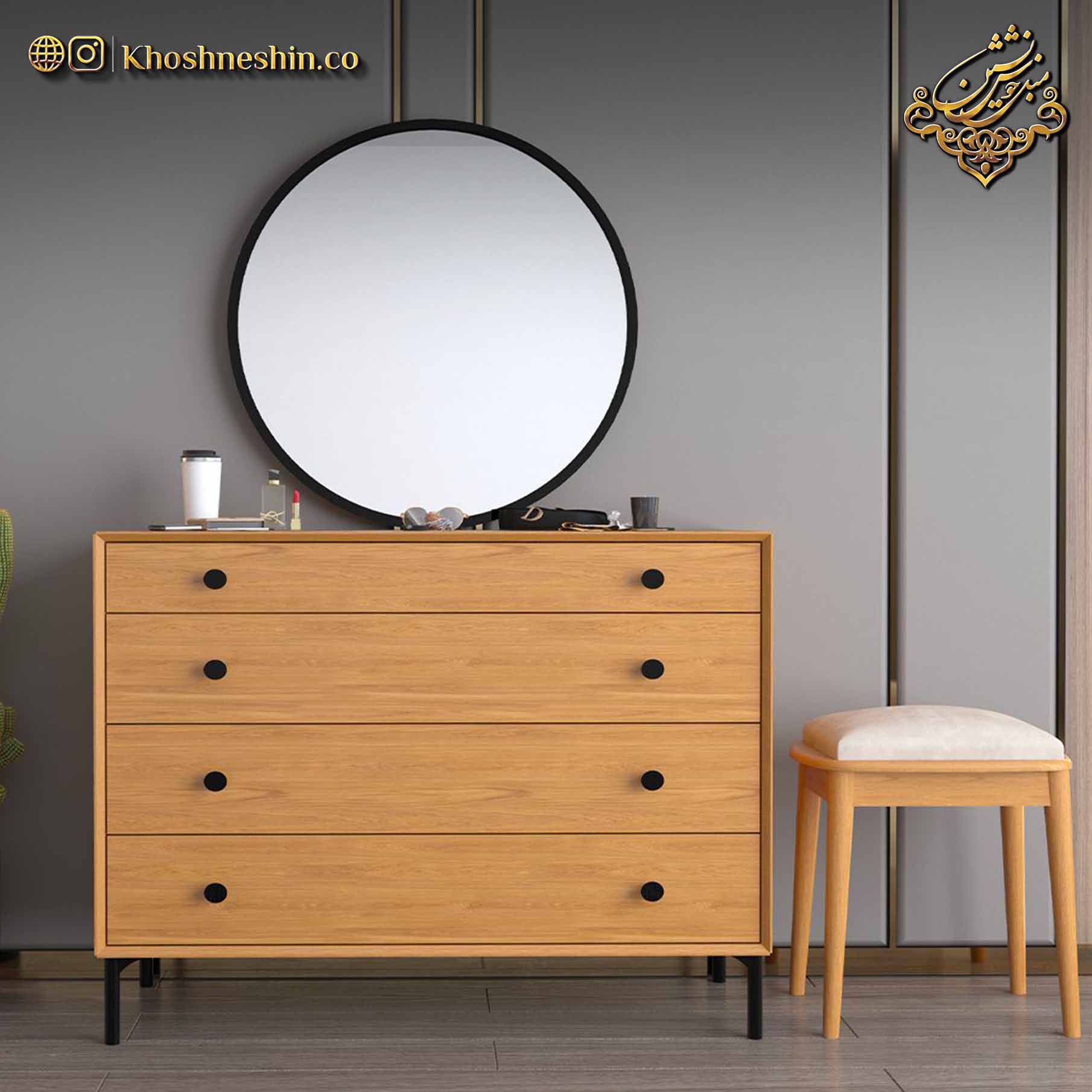 چیدمان میز آرایش ساده