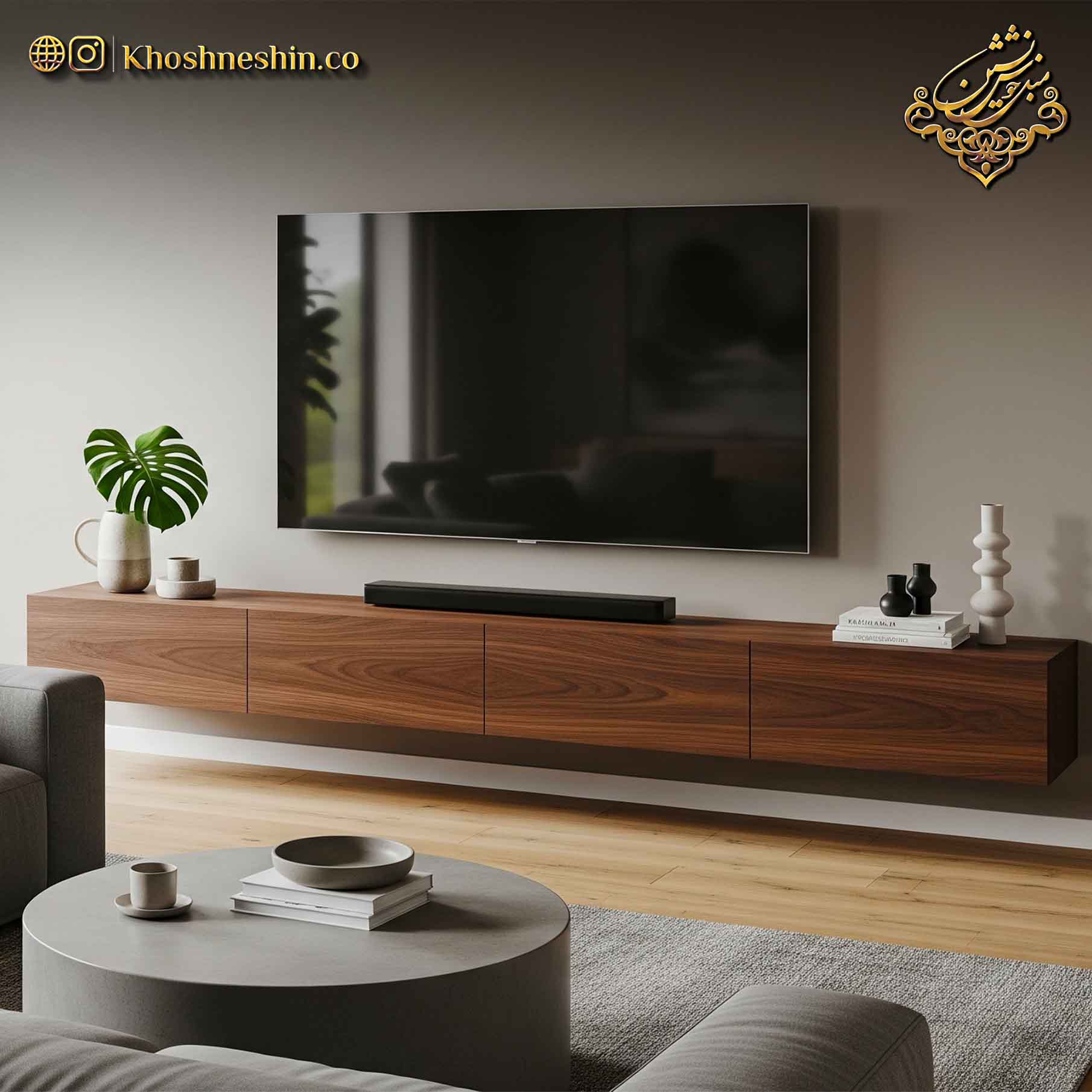 انواع میز تلویزیون دیواری