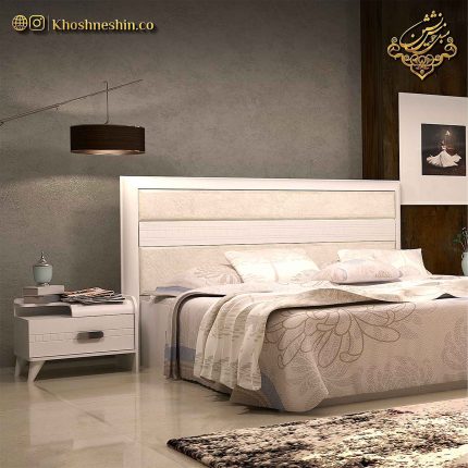 تخت خواب دو نفره مانلیا سفید