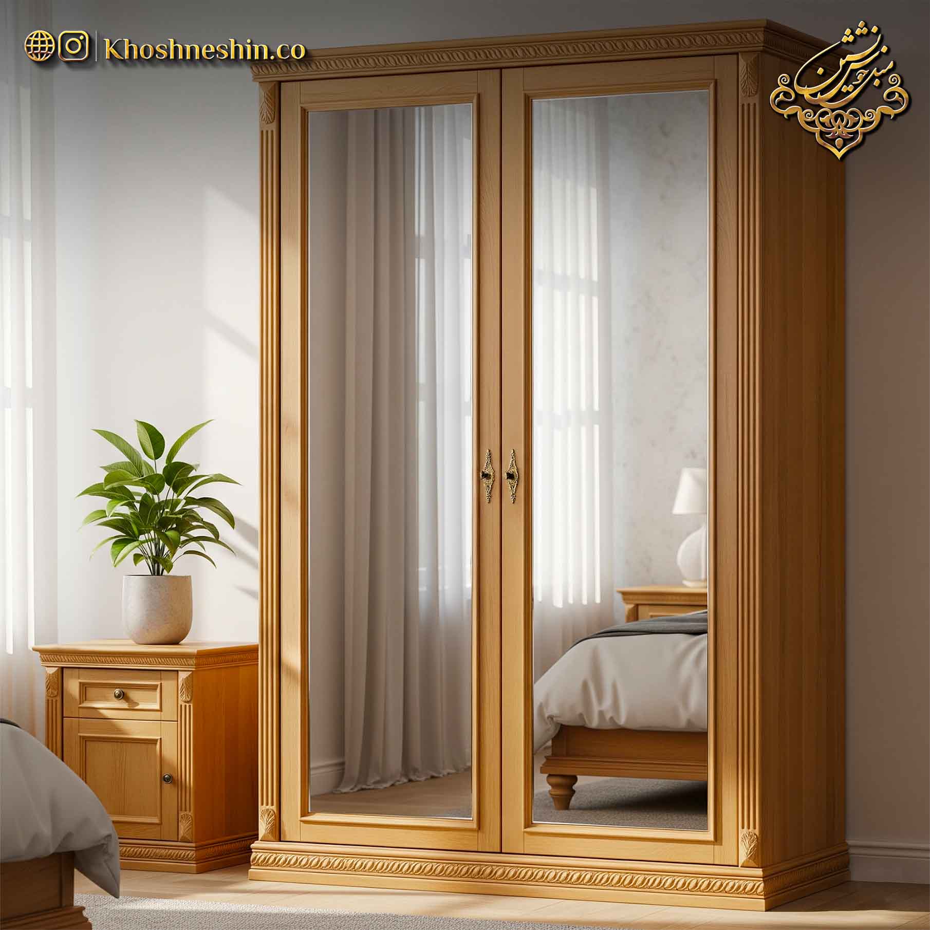 کمد لباس آینه دار جدید