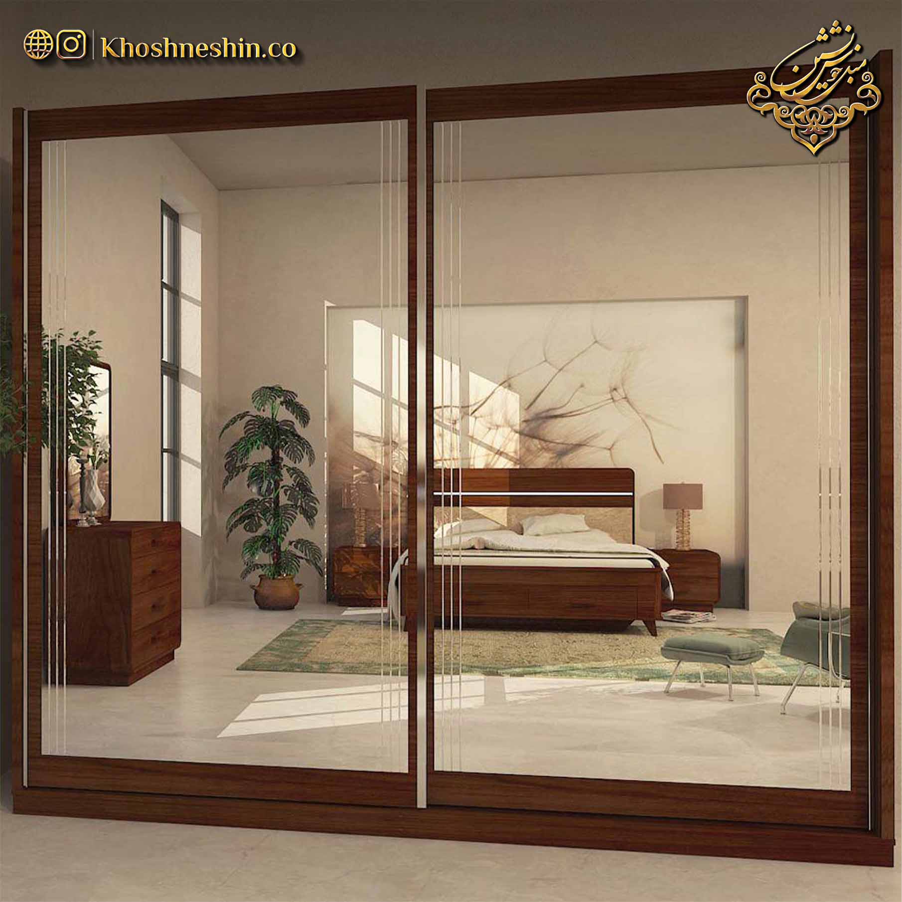 کمد لباس آینه دار جدید