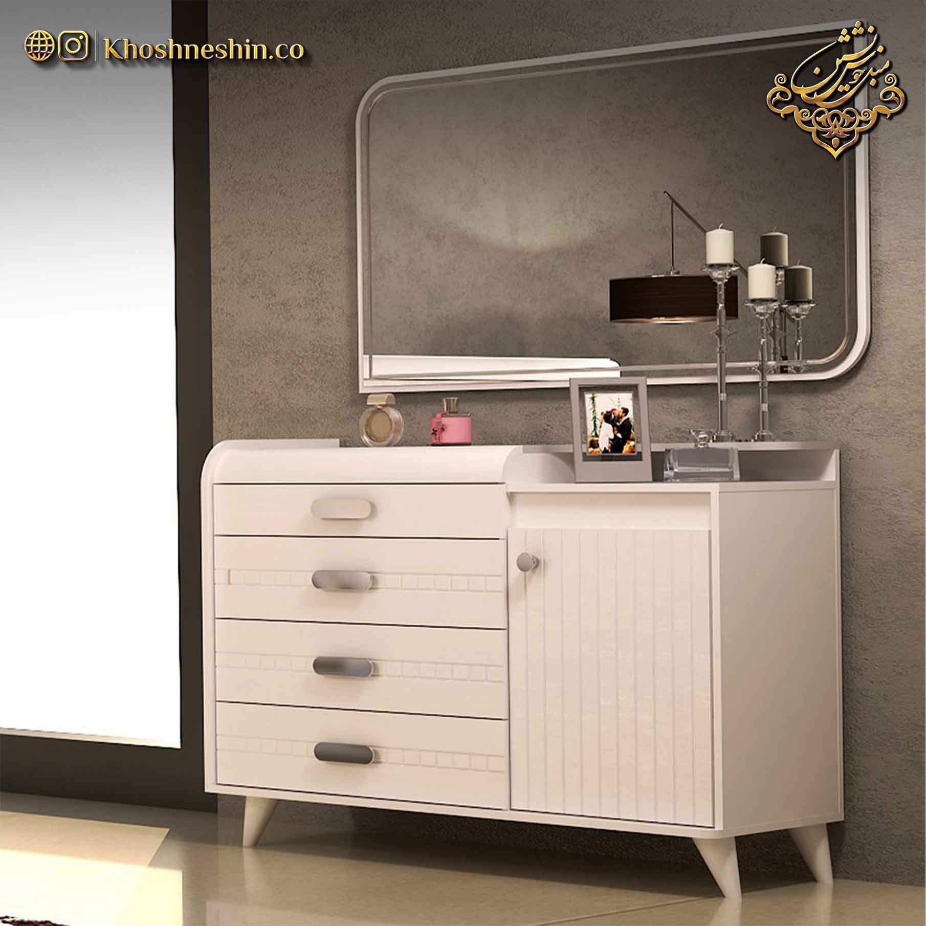 میز آرایش مدل جدید سفید