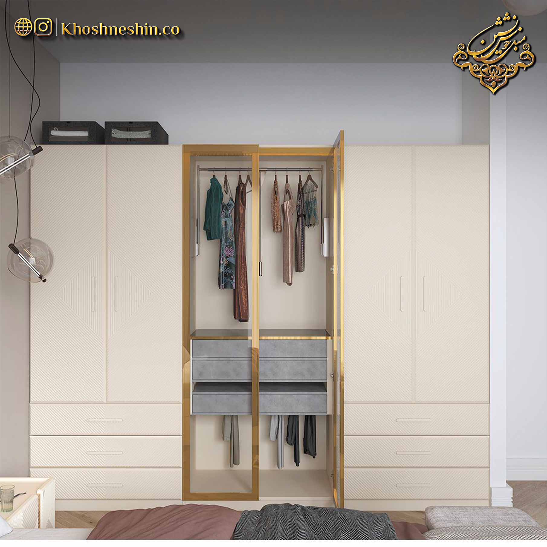 کمد لباس آینه دار جدید