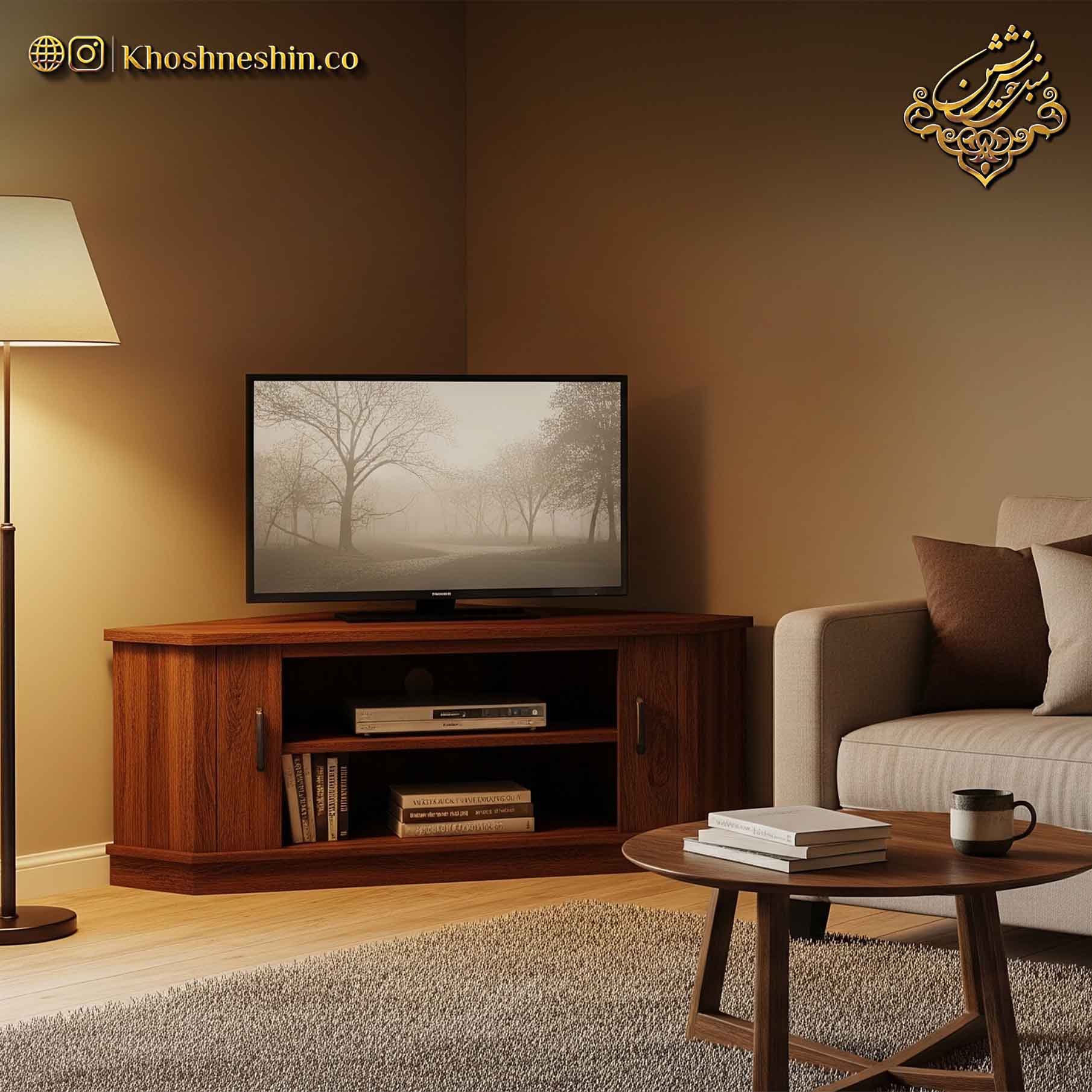 انواع میز تلویزیون گوشه ای