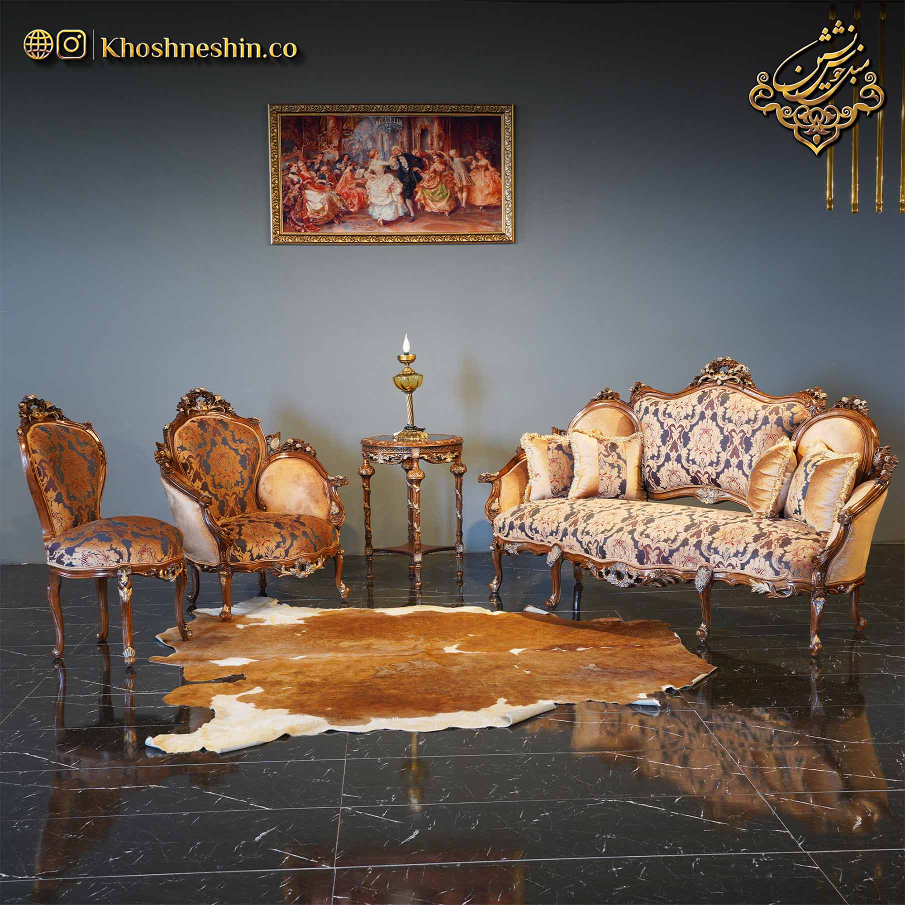 مبل کلاسیک خاص مدل گلریز با طرحی جذاب