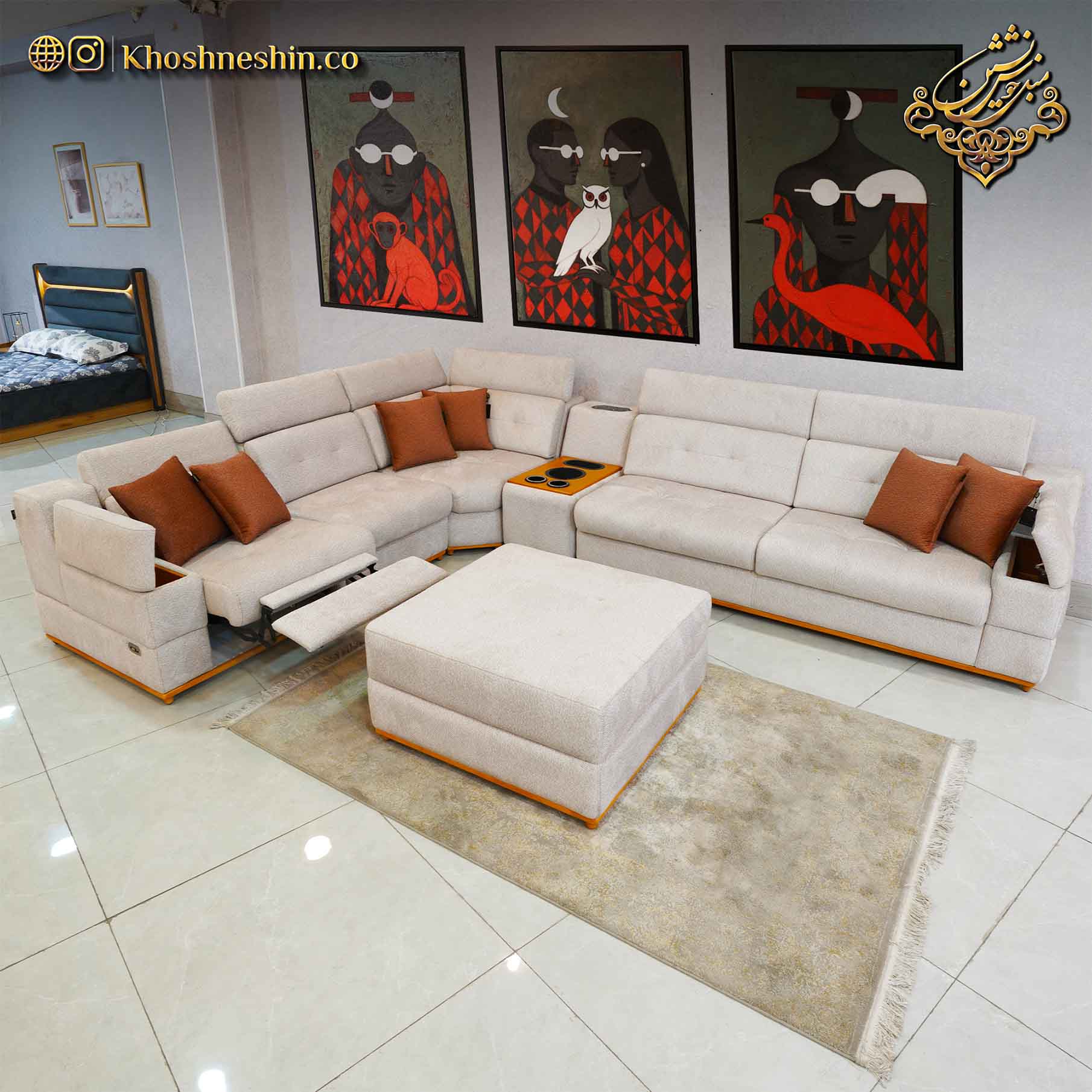 مبل راحتی ال مدل الیزه (مکانیزم دار)