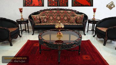 مبل کلاسیک با پارچه طرح دار