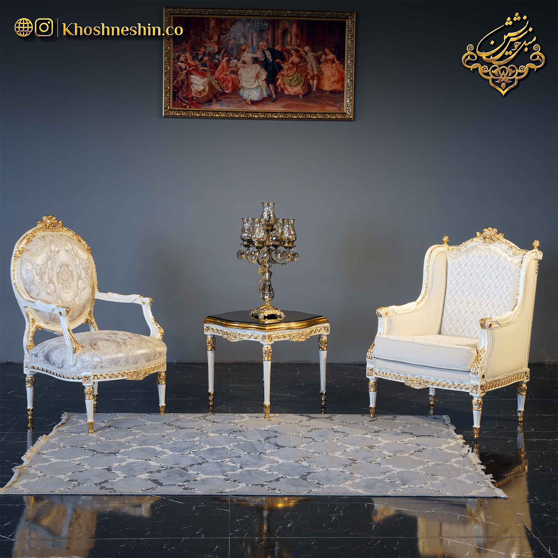 منبت‌کاری در مبل کلاسیک | راهنمای خرید مبل کلاسیک