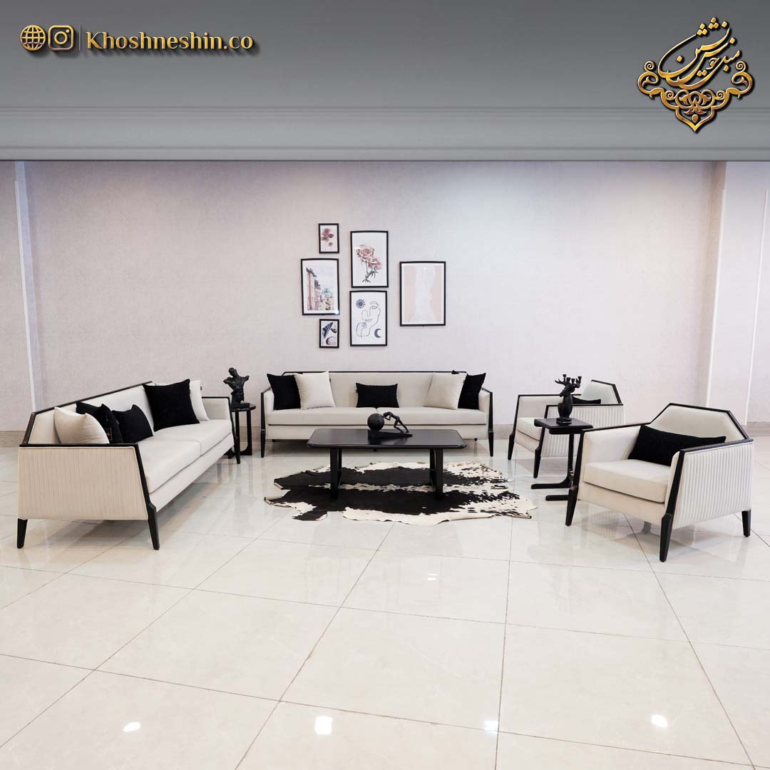 مبل راحتی سفید مدل دیور با طراحی مینیمال