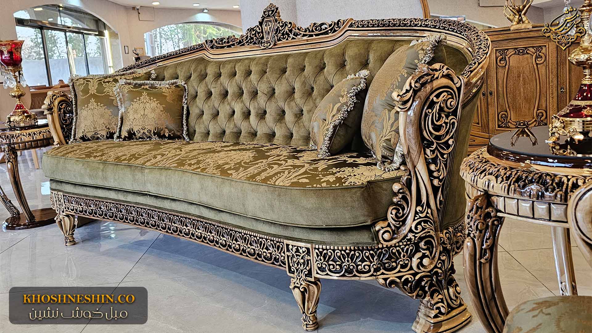 مبل سلطنتی رنگ چوب