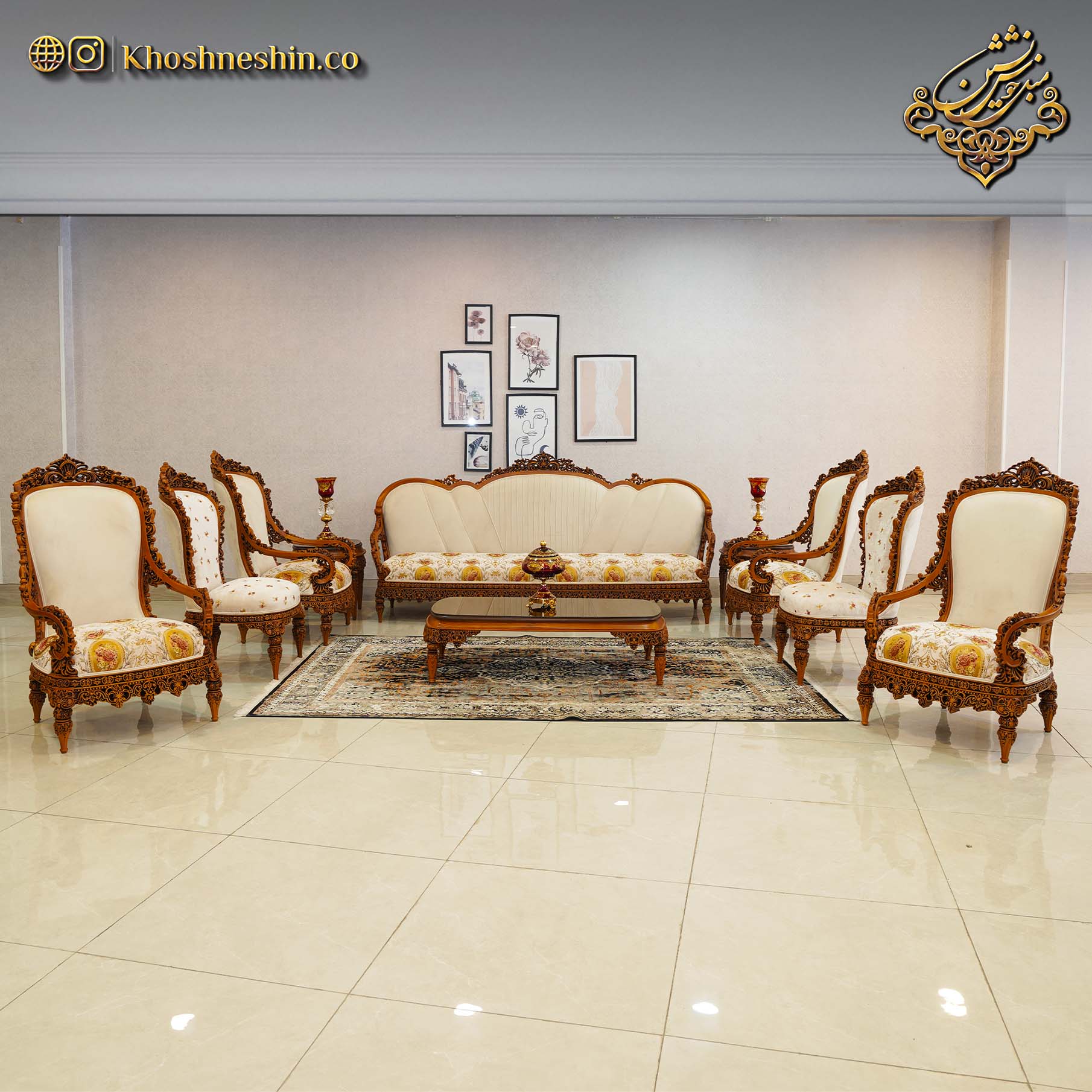 مبل سلطنتی مدل ناپلئون با چوب راش گرجستان