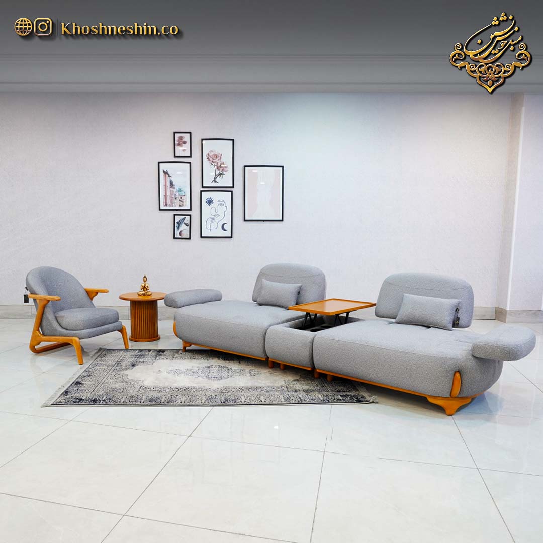 ست کردن مبل طوسی با پرده