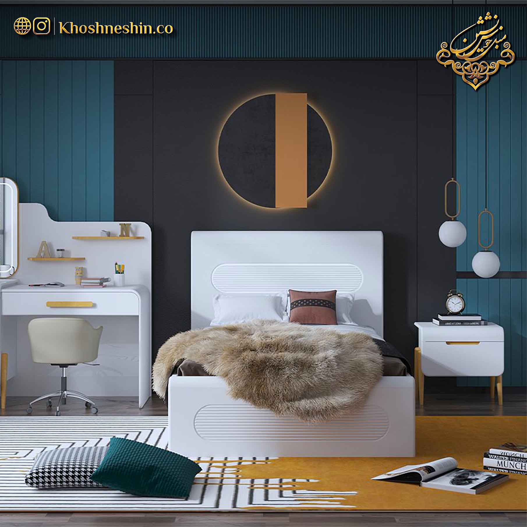 تخت خواب یک نفره سانیا